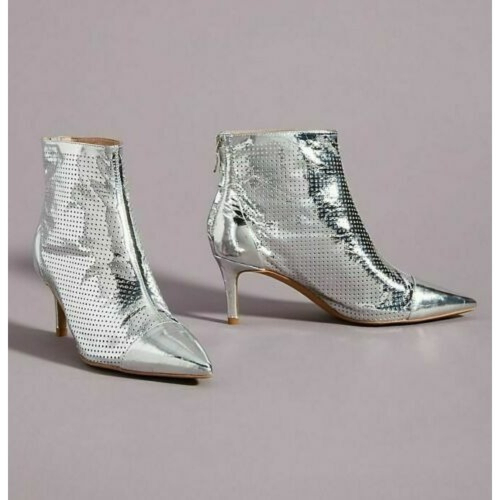 New ANTHROPOLOGIE Matiko Gia Shimmer Ankle Boots 36